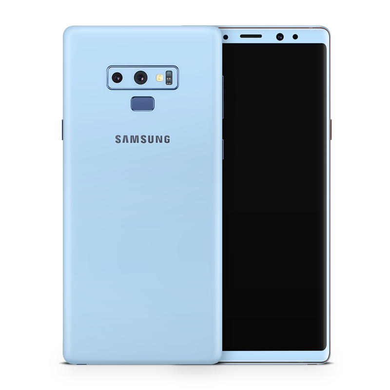 SkinNit Decal Sticker Skin Samsung Galaxy Note 9 Pastel Blue (Decal Skin)