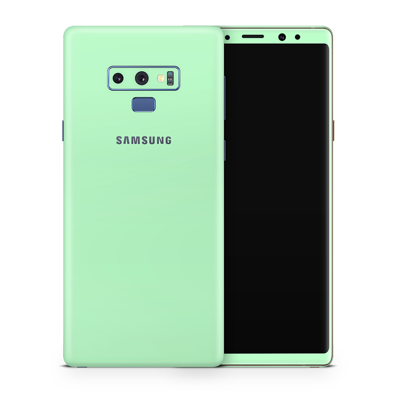 SkinNit Decal Sticker Skin Samsung Galaxy Note 9 Pastel Green (Decal Skin)