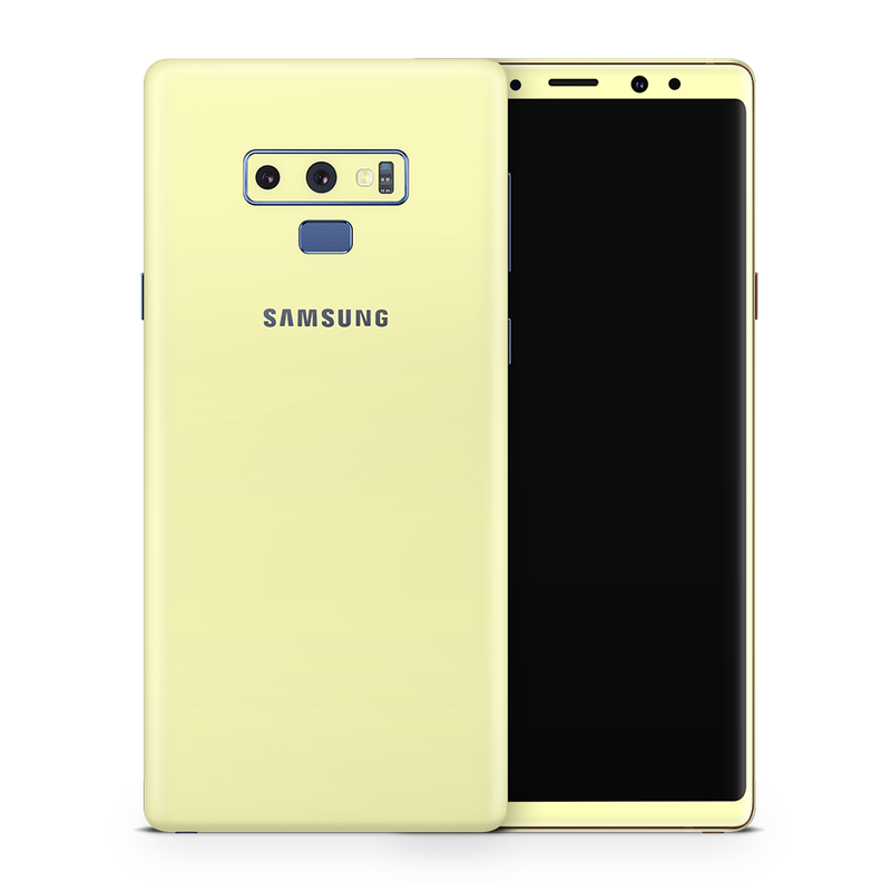SkinNit Decal Sticker Skin Samsung Galaxy Note 9 Pastel Yellow (Decal Skin)