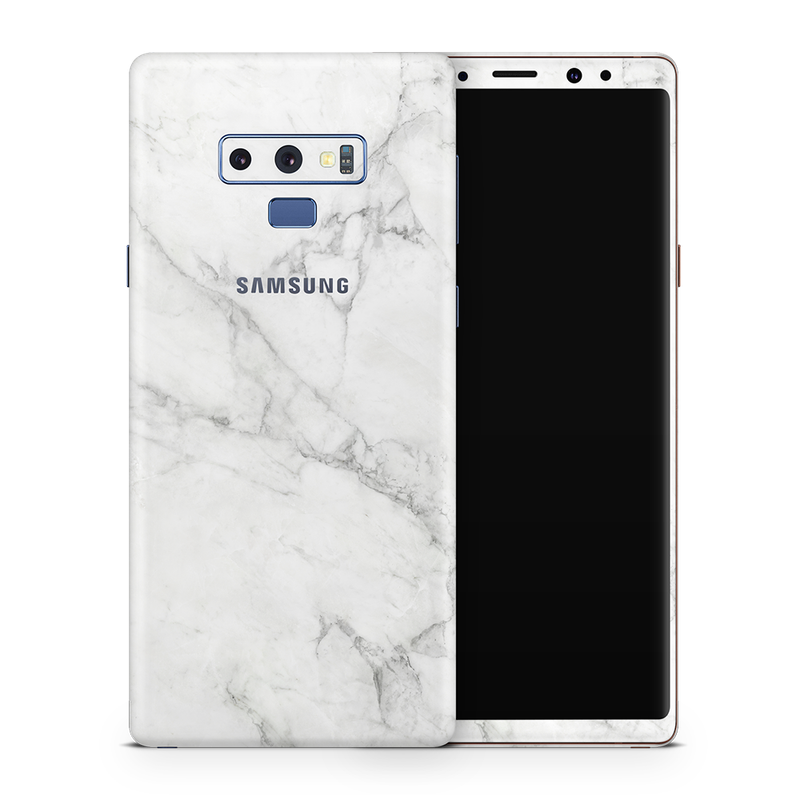 SkinNit Decal Sticker Skin Samsung Galaxy Note 9 Marble White (Decal Skin)