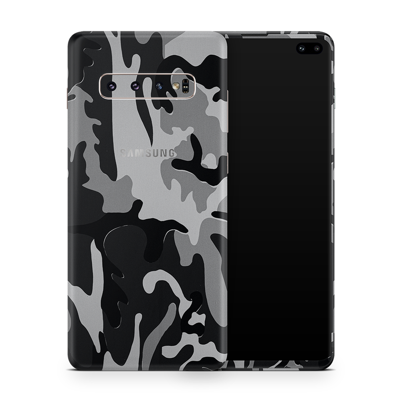 SkinNit Decal Sticker Skin Samsung Galaxy S10 Camo Snow (Decal Skin)