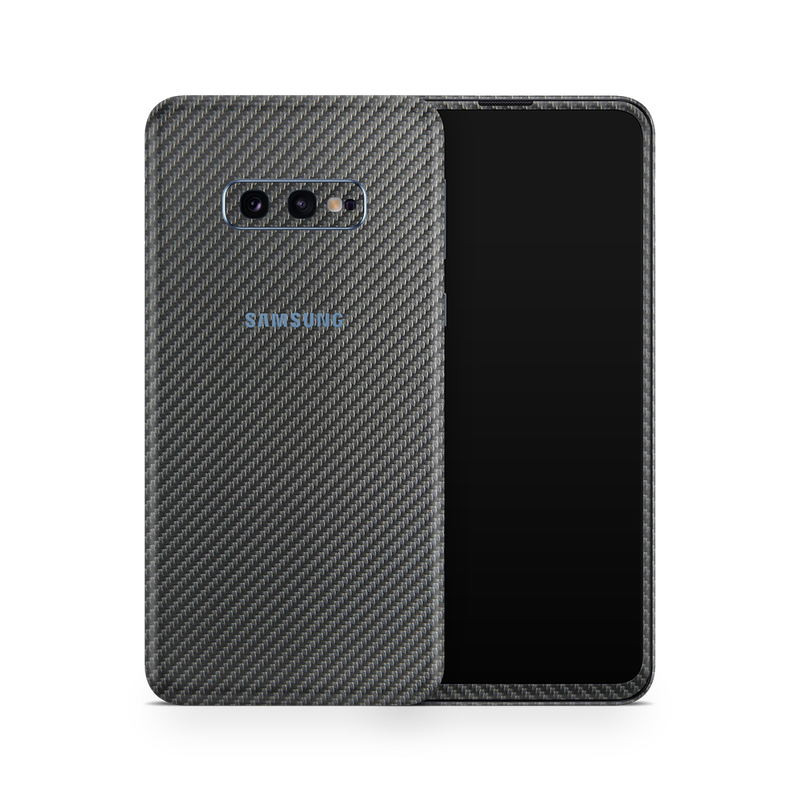 SkinNit Decal Sticker Skin Samsung Galaxy S10E Carbon Fiber Anthracite (Decal Skin)