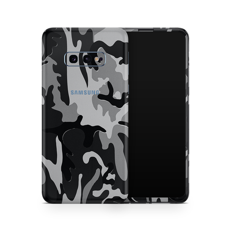 SkinNit Decal Sticker Skin Samsung Galaxy S10E Camo Snow (Decal Skin)