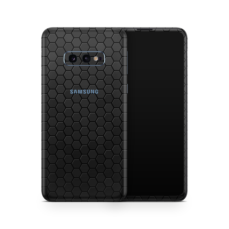 SkinNit Decal Sticker Skin Samsung Galaxy S10E Honeycomb Black (Decal Skin)