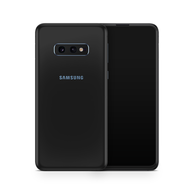 SkinNit Decal Sticker Skin Samsung Galaxy S10E Matte Black (Decal Skin)