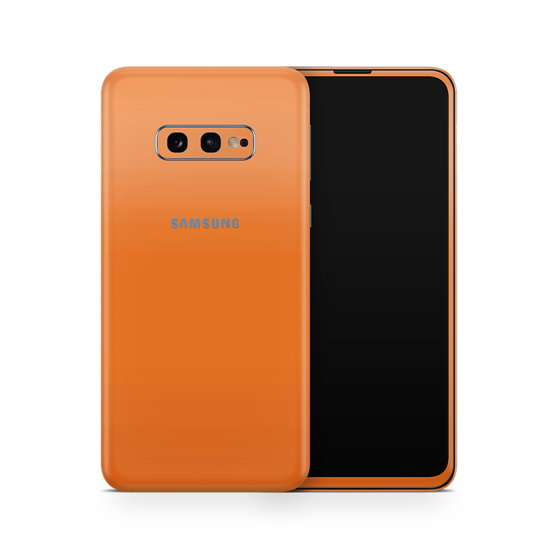 SkinNit Decal Sticker Skin Samsung Galaxy S10E Orange (Decal Skin)