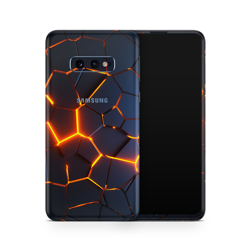 SkinNit Decal Sticker Skin Samsung Galaxy S10E Premium Lava (Decal Skin)