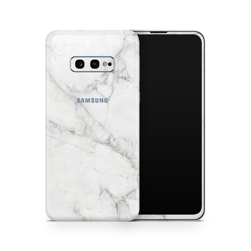 SkinNit Decal Sticker Skin Samsung Galaxy S10E Marble White (Decal Skin)