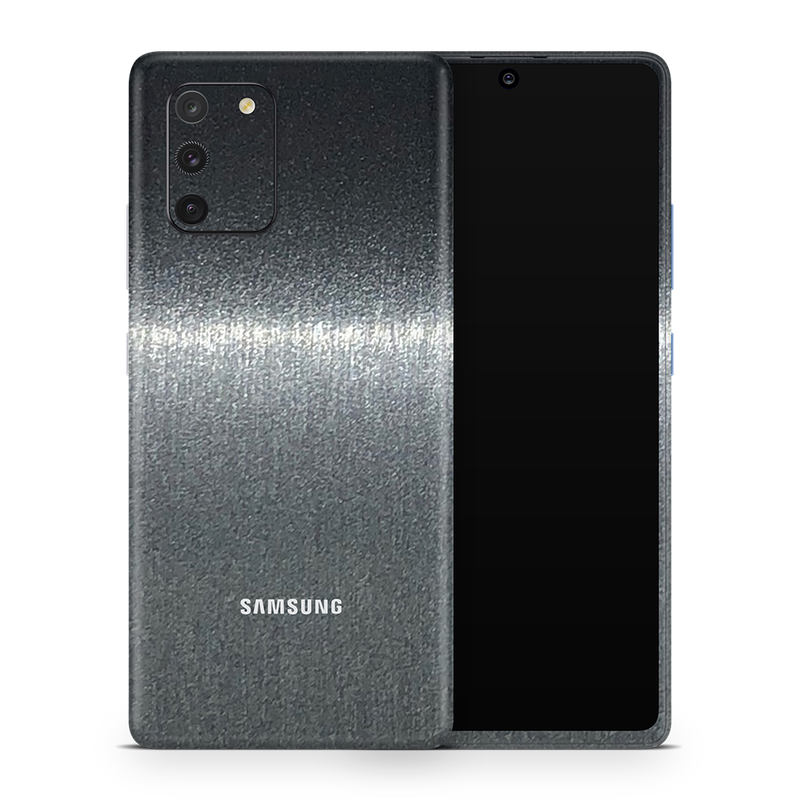 SkinNit Decal Sticker Skin Samsung Galaxy S10 Lite Brushed Steel (Decal Skin)
