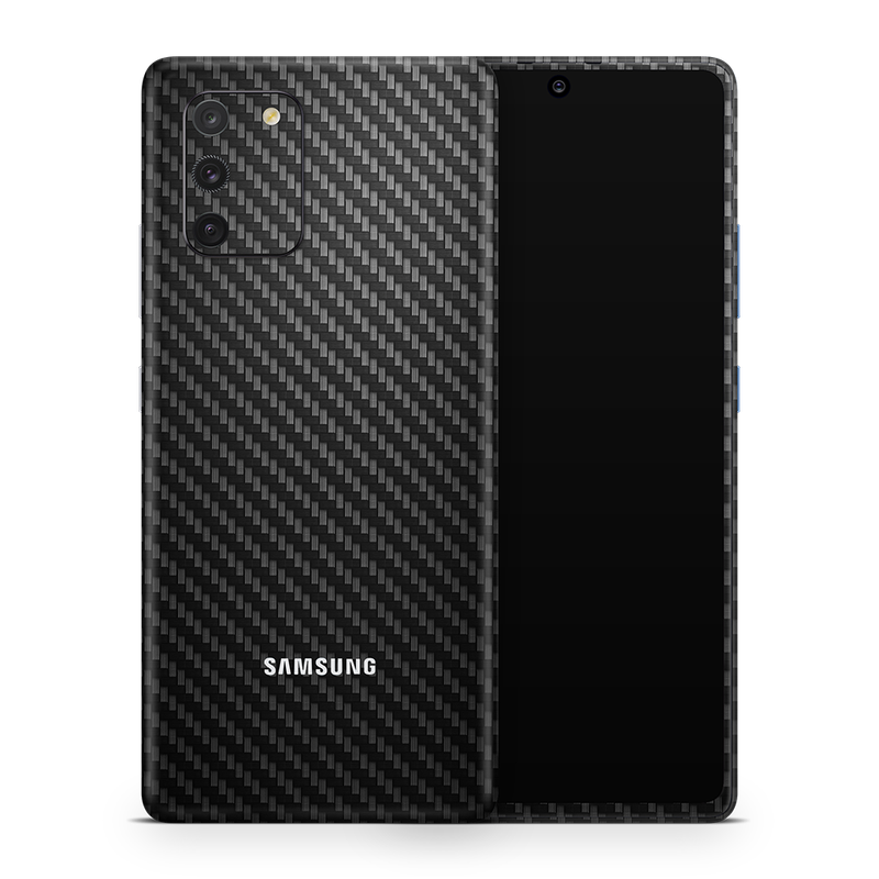 SkinNit Decal Sticker Skin Samsung Galaxy S10 Lite Carbon Fiber Black (Decal Skin)