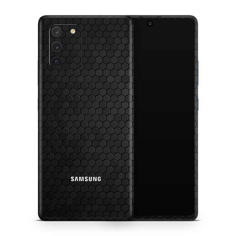 SkinNit Decal Sticker Skin Samsung Galaxy S10 Lite Honeycomb Black (Decal Skin)