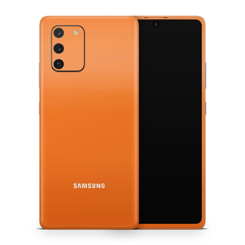 SkinNit Decal Sticker Skin Samsung Galaxy S10 Lite Orange (Decal Skin)