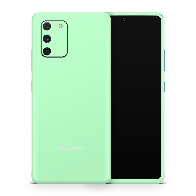 SkinNit Decal Sticker Skin Samsung Galaxy S10 Lite Pastel Green (Decal Skin)