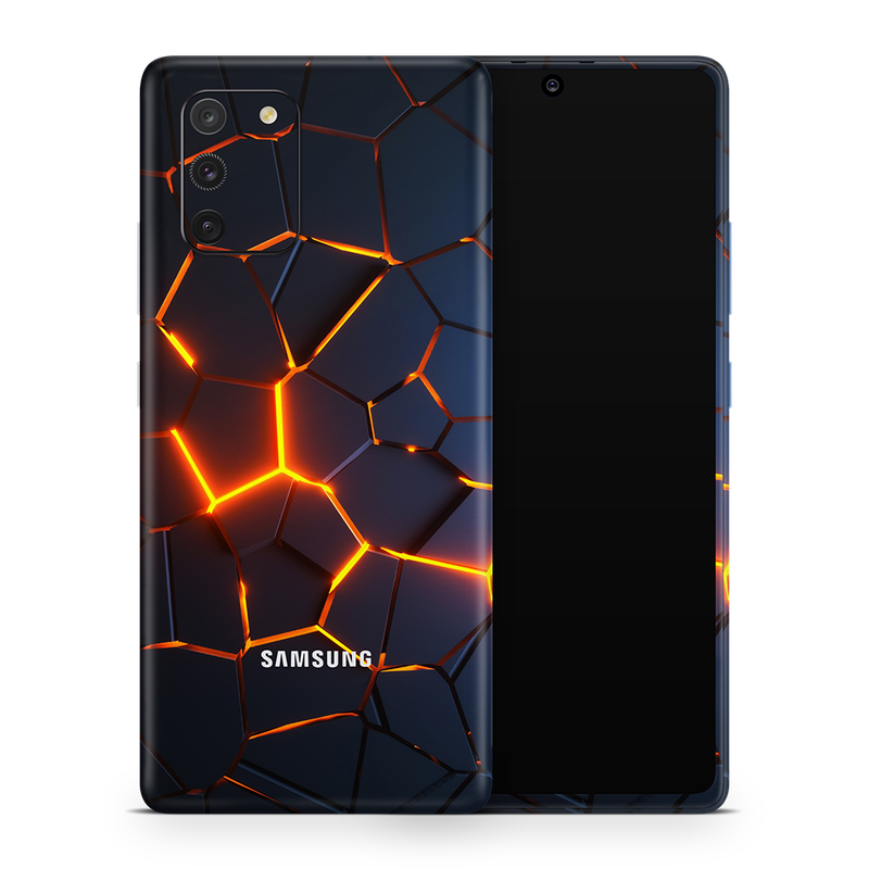 SkinNit Decal Sticker Skin Samsung Galaxy S10 Lite Premium Lava (Decal Skin)