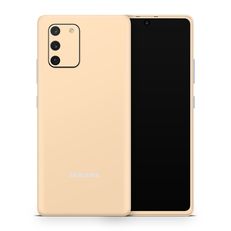 SkinNit Decal Sticker Skin Samsung Galaxy S10 Lite Pastel Orange (Decal Skin)