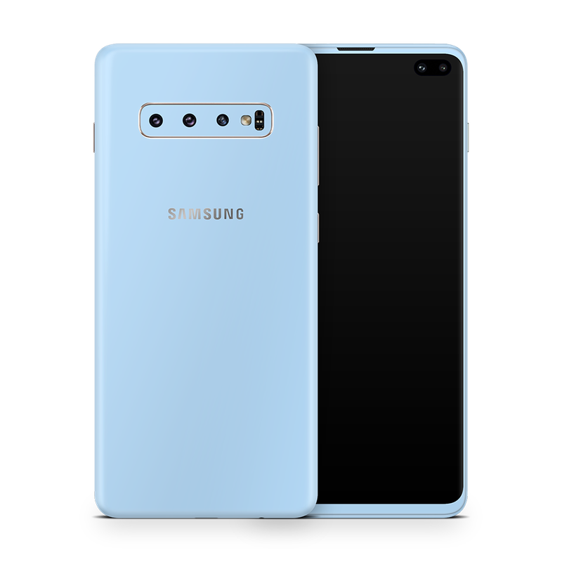 SkinNit Decal Sticker Skin Samsung Galaxy S10 Pastel Blue (Decal Skin)