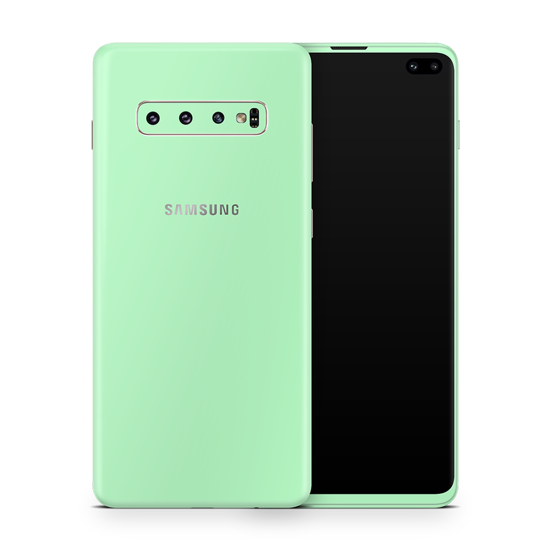 SkinNit Decal Sticker Skin Samsung Galaxy S10 Pastel Green (Decal Skin)