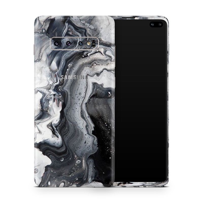 SkinNit Decal Sticker Skin Samsung Galaxy S10 Marble White Desert (Decal Skin)