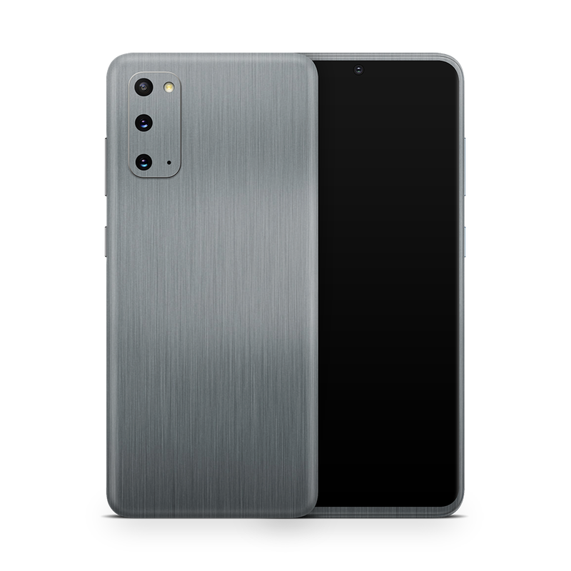 SkinNit Decal Sticker Skin Samsung Galaxy S20 Brushed Aluminum (Decal Skin)