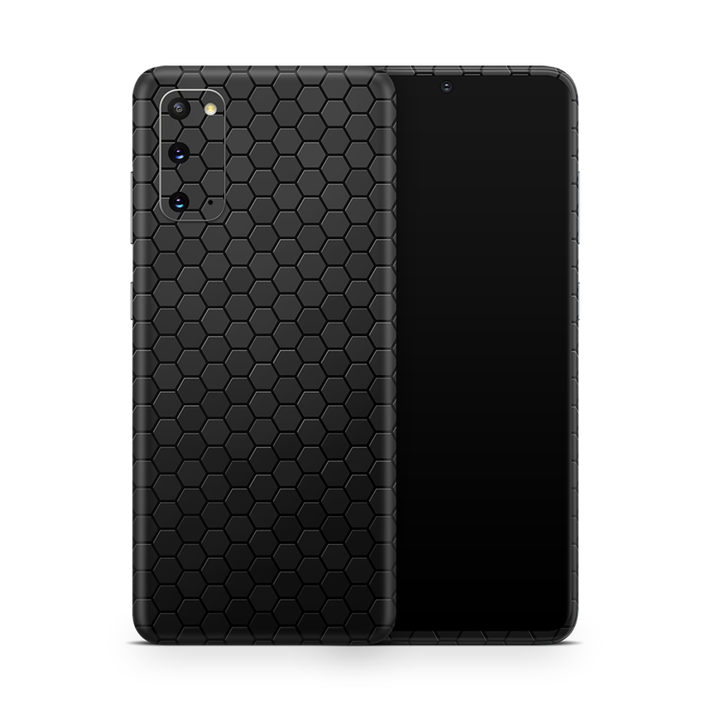 SkinNit Decal Sticker Skin Samsung Galaxy S20 Honeycomb Black (Decal Skin)
