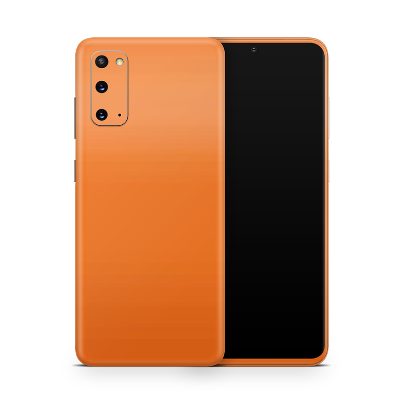 SkinNit Decal Sticker Skin Samsung Galaxy S20 Orange (Decal Skin)