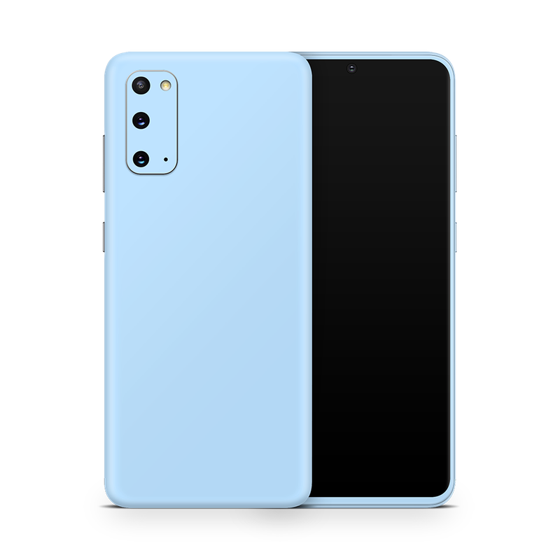 SkinNit Decal Sticker Skin Samsung Galaxy S20 Pastel Blue (Decal Skin)