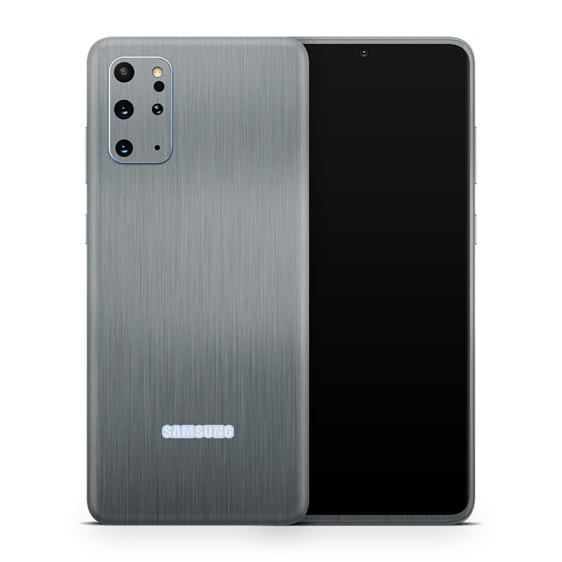 SkinNit Decal Sticker Skin Samsung Galaxy S20 Plus Brushed Aluminum (Decal Skin)