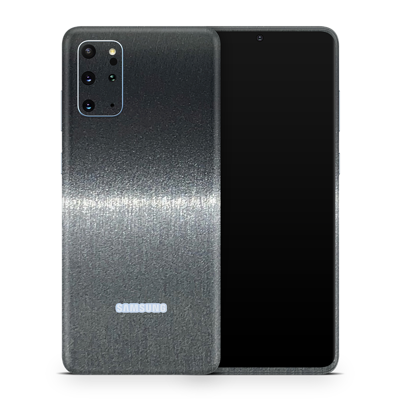 SkinNit Decal Sticker Skin Samsung Galaxy S20 Plus Brushed Steel (Decal Skin)