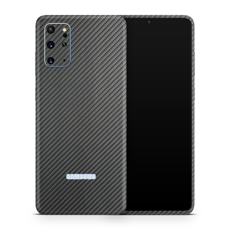 SkinNit Decal Sticker Skin Samsung Galaxy S20 Plus Carbon Fiber Anthracite (Decal Skin)