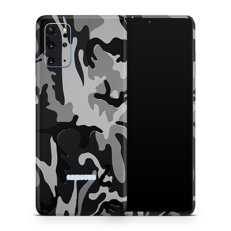 SkinNit Decal Sticker Skin Samsung Galaxy S20 Plus Camo Snow (Decal Skin)