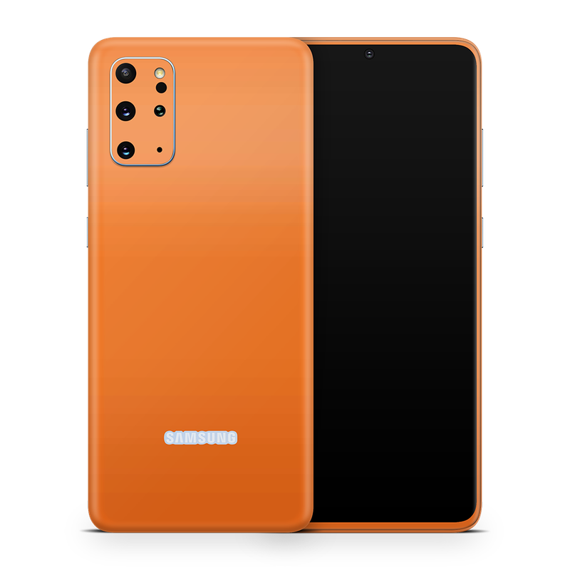 SkinNit Decal Sticker Skin Samsung Galaxy S20 Plus Orange (Decal Skin)