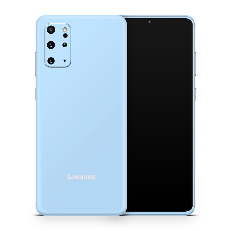 SkinNit Decal Sticker Skin Samsung Galaxy S20 Plus Pastel Blue (Decal Skin)