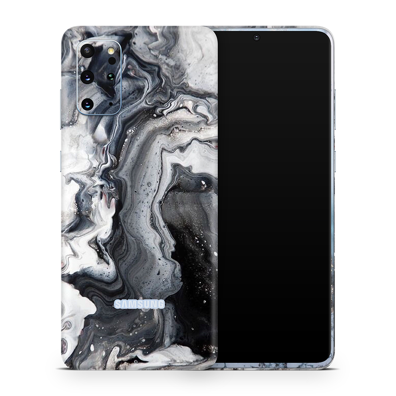 SkinNit Decal Sticker Skin Samsung Galaxy S20 Plus Marble White Desert (Decal Skin)