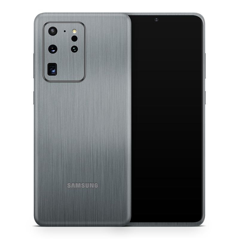 SkinNit Decal Sticker Skin Samsung Galaxy S20 Ultra Brushed Aluminum (Decal Skin)