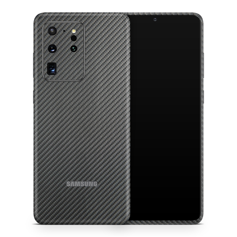 SkinNit Decal Sticker Skin Samsung Galaxy S20 Ultra Carbon Fiber Anthracite (Decal Skin)