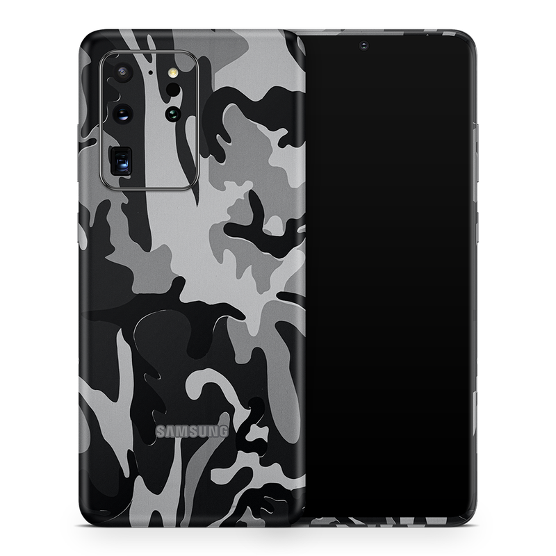 SkinNit Decal Sticker Skin Samsung Galaxy S20 Ultra Camo Snow (Decal Skin)