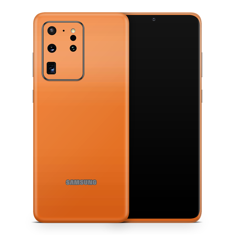SkinNit Decal Sticker Skin Samsung Galaxy S20 Ultra Orange (Decal Skin)
