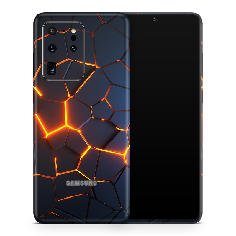 SkinNit Decal Sticker Skin Samsung Galaxy S20 Ultra Premium Lava (Decal Skin)