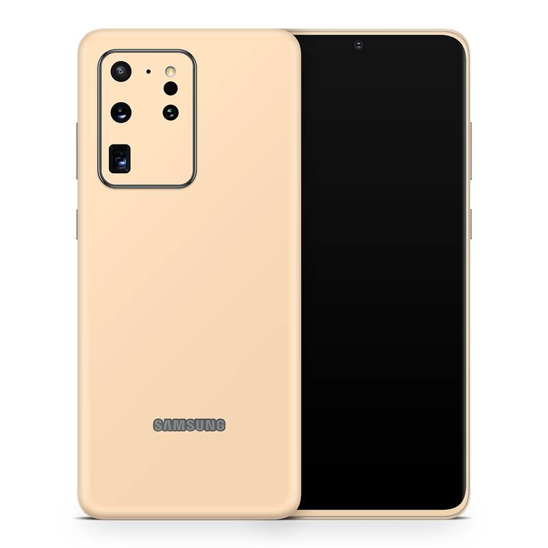 SkinNit Decal Sticker Skin Samsung Galaxy S20 Ultra Pastel Orange (Decal Skin)