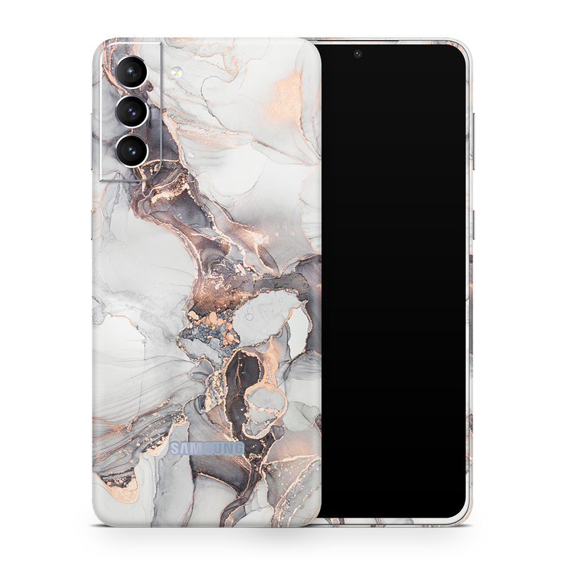 SkinNit Decal Sticker Skin Samsung Galaxy S21 Marble Mystic (Decal Skin)