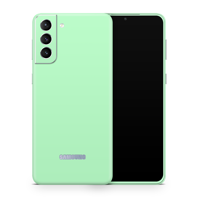 SkinNit Decal Sticker Skin Samsung Galaxy S21 Plus Pastel Green (Decal Skin)