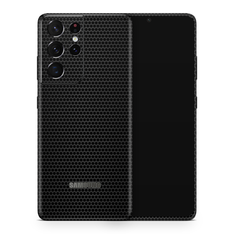 SkinNit Decal Sticker Skin Samsung Galaxy S21 Ultra Matrix Black (Decal Skin)