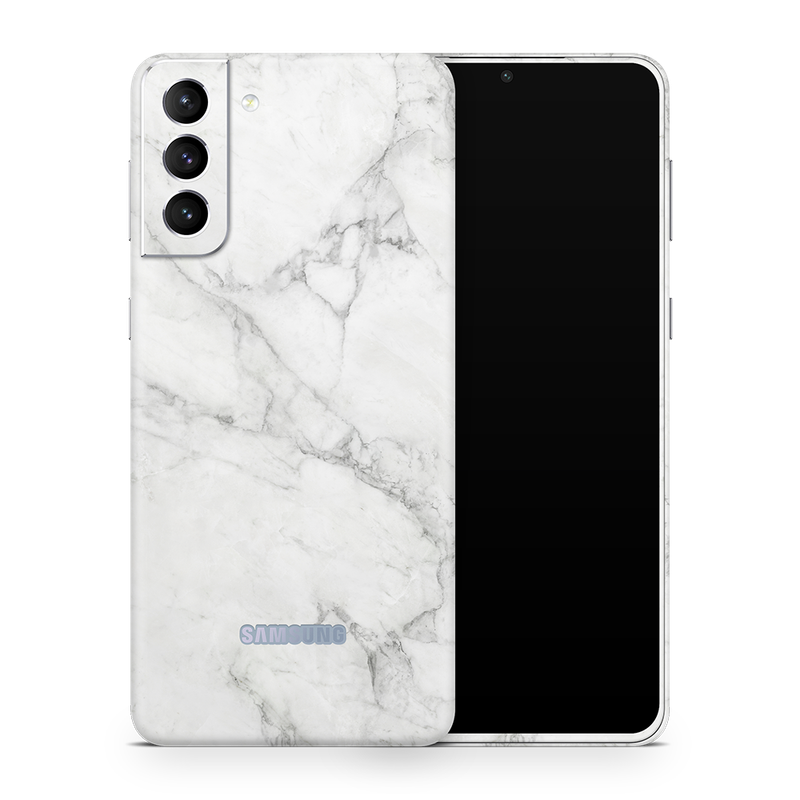SkinNit Decal Sticker Skin Samsung Galaxy S23 Marble White