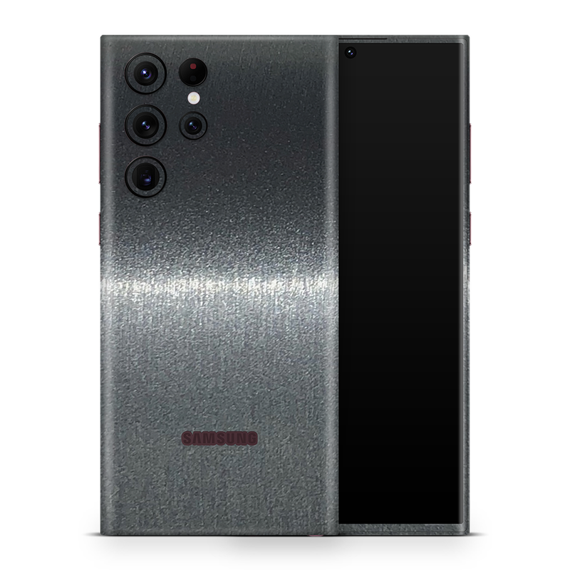SkinNit Decal Sticker Skin Samsung Galaxy S23 Ultra Brushed Steel