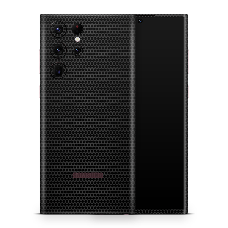 SkinNit Decal Sticker Skin Samsung Galaxy S22 Ultra Matrix Black (Decal Skin)