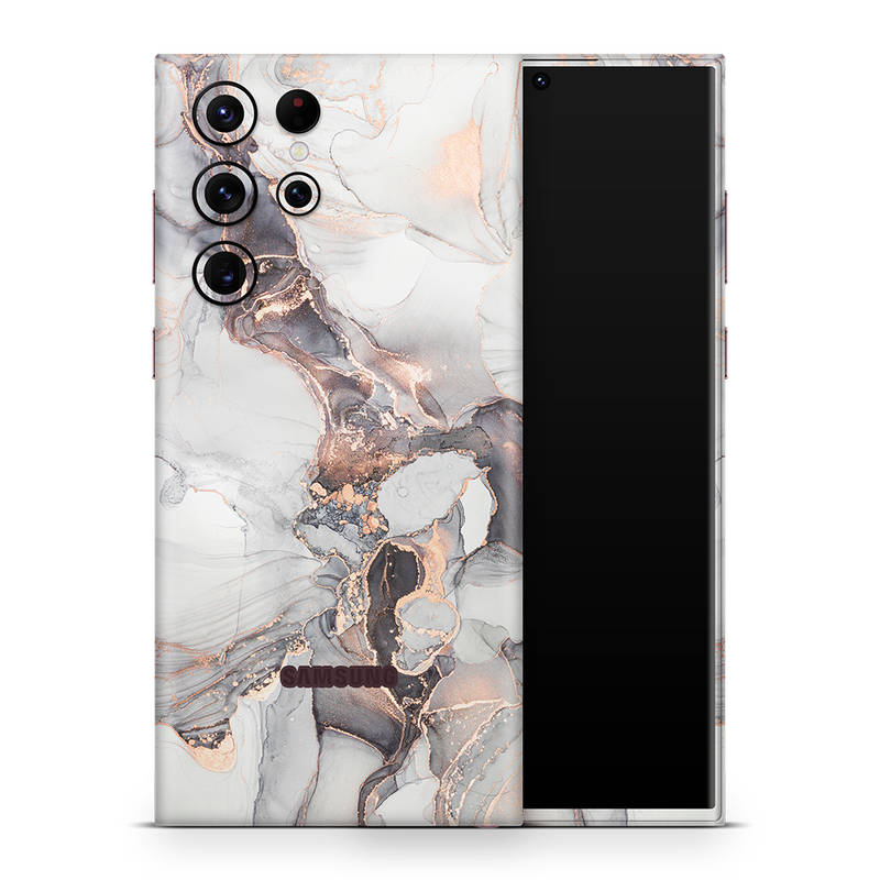 SkinNit Decal Sticker Skin Samsung Galaxy S22 Ultra Marble Mystic (Decal Skin)