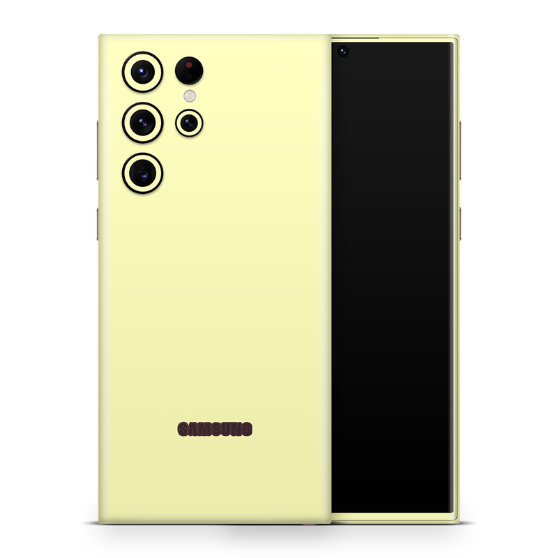 SkinNit Decal Sticker Skin Samsung Galaxy S23 Ultra Pastel Yellow