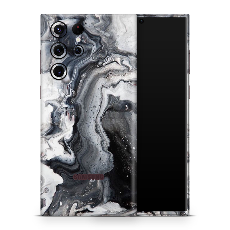 SkinNit Decal Sticker Skin Samsung Galaxy S23 Ultra Marble White Desert