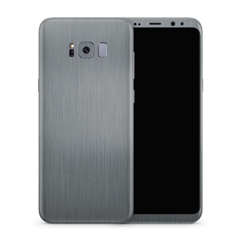 SkinNit Decal Sticker Skin Samsung Galaxy S8 Brushed Aluminum (Decal Skin)