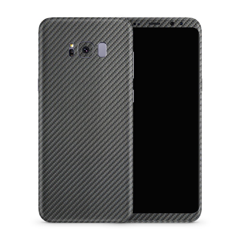 SkinNit Decal Sticker Skin Samsung Galaxy S8 Carbon Fiber Anthracite (Decal Skin)